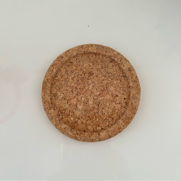 Vintage set of 2 red French press bistro coffee /tea mugs with cork coasters - Picture 4 of 10